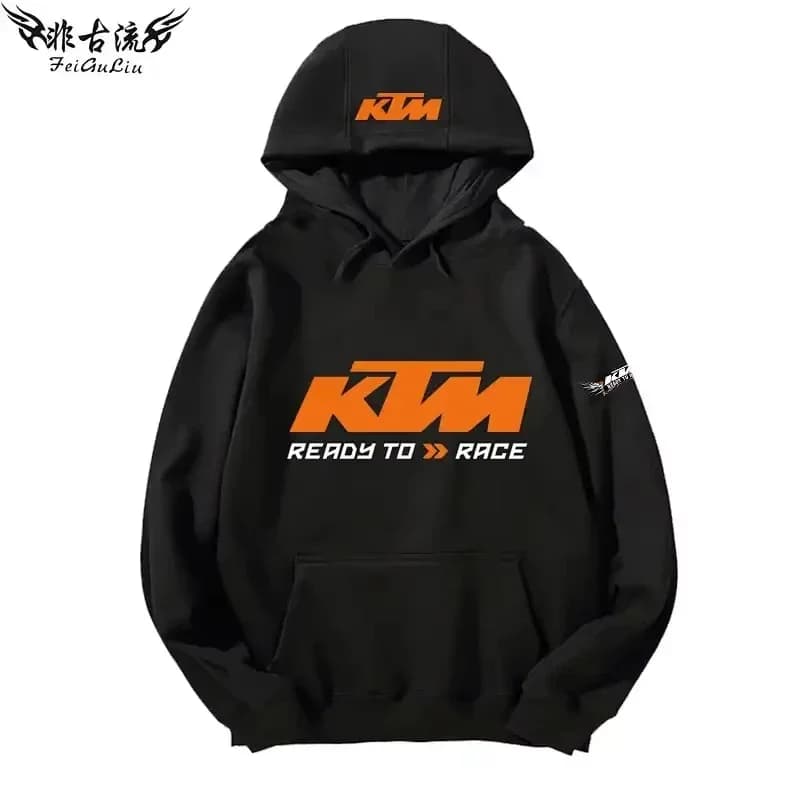 Giacca KTM per Moto Fuoristrada per Motociclette Pesanti, Felpa con Cappuccio per Appassionati di Moto da Uomo