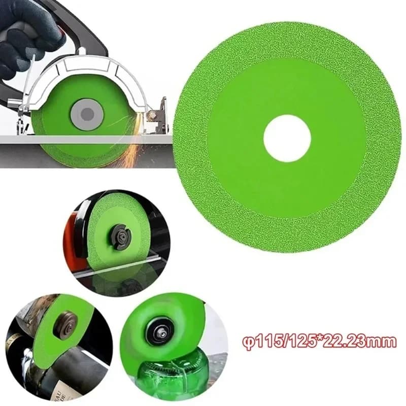 Disco diamantato da 115/125 mm per taglio e finitura precisa di vetro, marmo, piastrelle in ceramica, giada e cristallo.