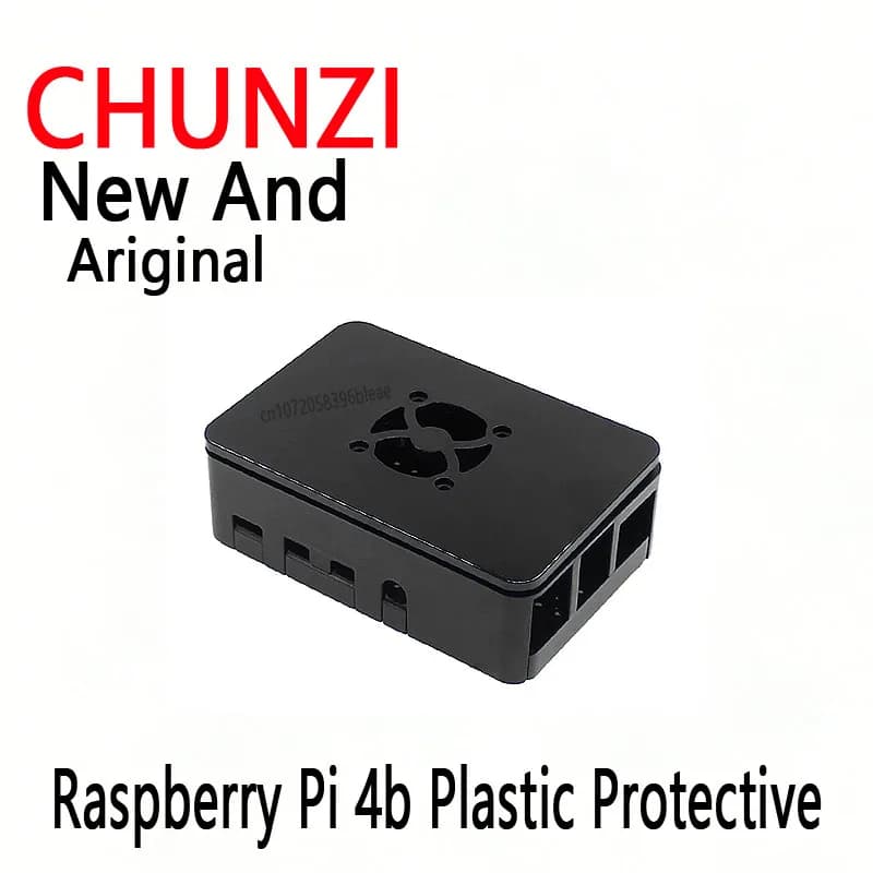 Compatibile con Raspberry Pi 4a Generazione, Custodia Protettiva in ABS Nero per Raspberry Pi 4b con Ventola
