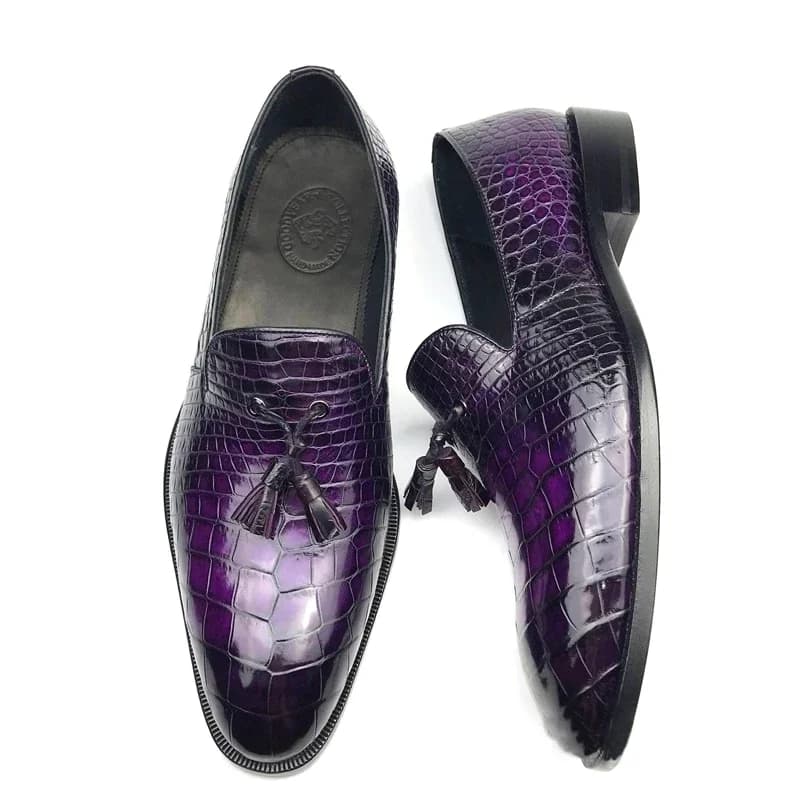 chue nuovi uomini di arrivo in pelle di coccodrillo suole da uomo scarpe maschili manuale business Spazzola colore Scarpe formali da uomo