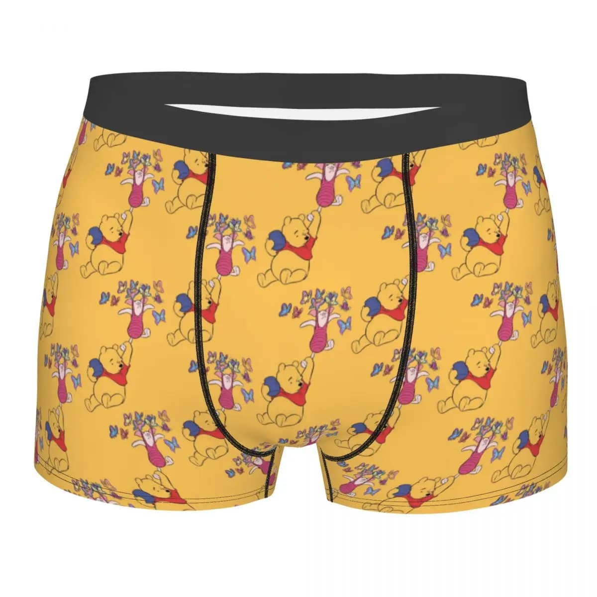 Custom Piglet's Big Movie Butterfly Underwear Pantaloncini boxer da uomo con stampa, slip traspiranti
