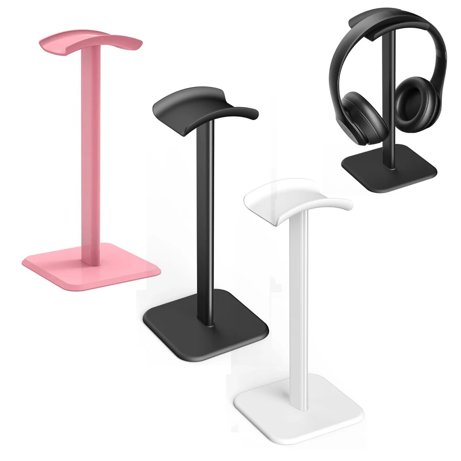 Headphone Stand for Desk - Headset Stand with Aluminum Hanger and Plastic Headrest, Headphone Holder for AirPods Max, Sony, Bose