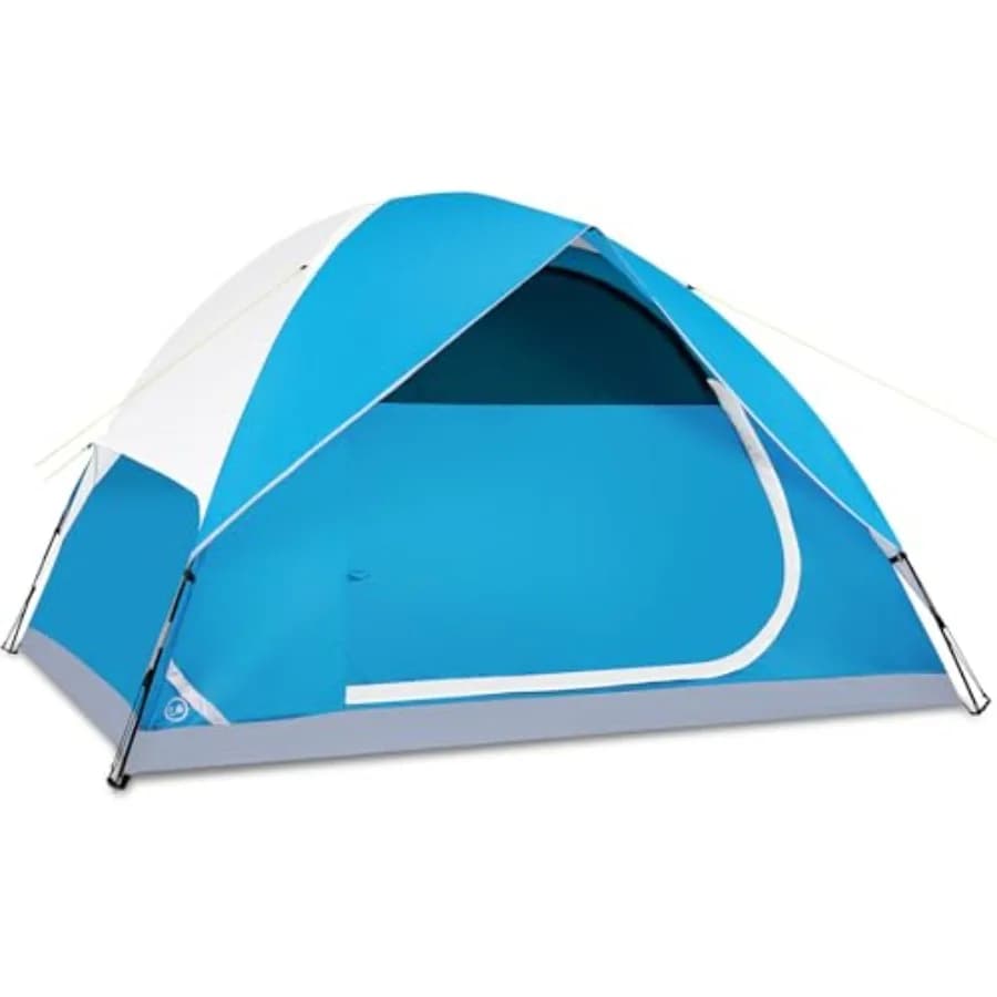 Tende a cupola per 4 persone per il campeggio, tenda da backpacking leggera e portatile, piccola tenda impermeabile per escursioni e campeggio all'aperto facile da montare