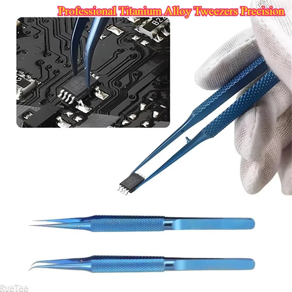 Professional Titanium Alloy Tweezers Precision - Tweezer Repair For Phones Tablet Laptop Motherboard