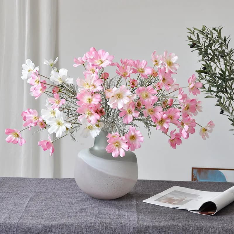 1 pz fiore artificiale 60cm seta Galsang Coreopsis 5 teste pianta finta Decor per la casa festa di nozze decorazione della casa di lusso