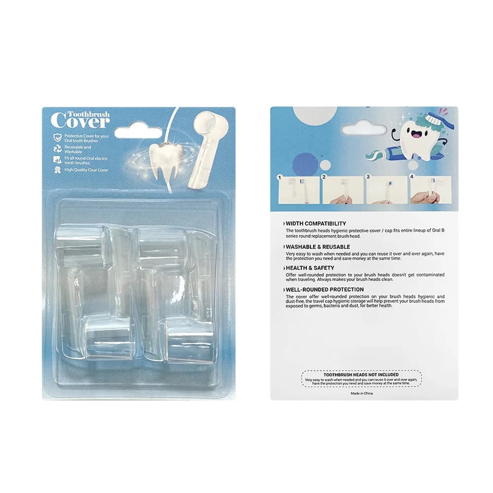 Copertura protettiva per testina dello spazzolino da denti, 4 pezzi, tappo antipolvere compatibile con lo spazzolino elettrico Oral B, accessorio da viaggio