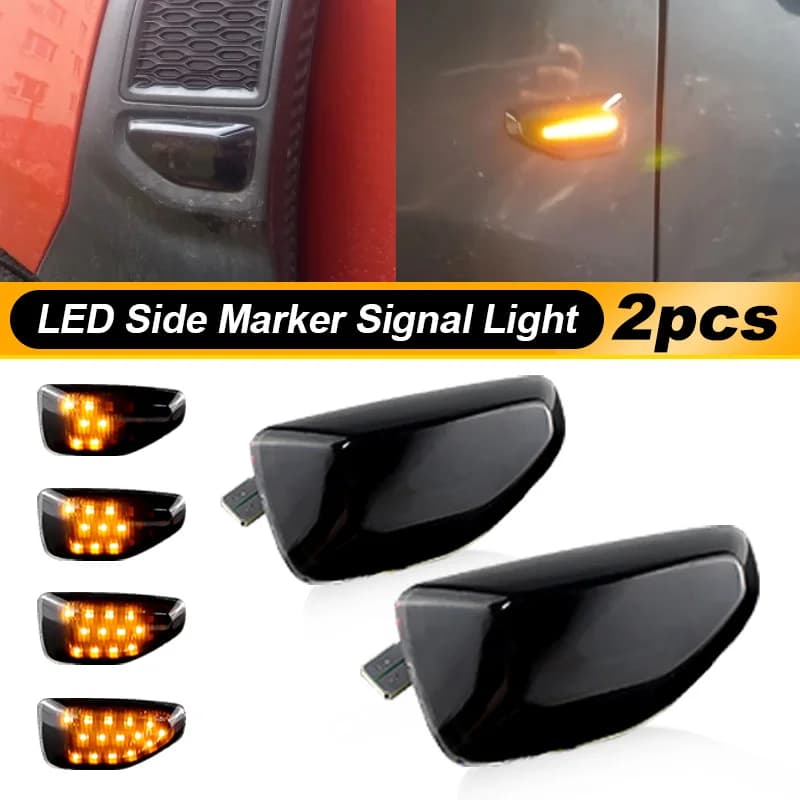 2Pcs LED Dynamic Side Marker Light freccia indicatori di direzione lampeggianti lampade per Dacia Logan 2 Sandero 2 Duster 2 Renault Stepway