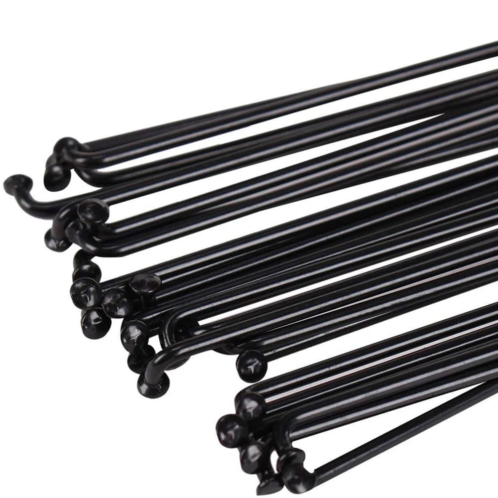 Accessori bici Nero Mountain Bike 26 pollici 170mm-290mm 700C Ruote Raggi per bicicletta Raggi Capezzoli Raggi per ciclo Acciaio inossidabile