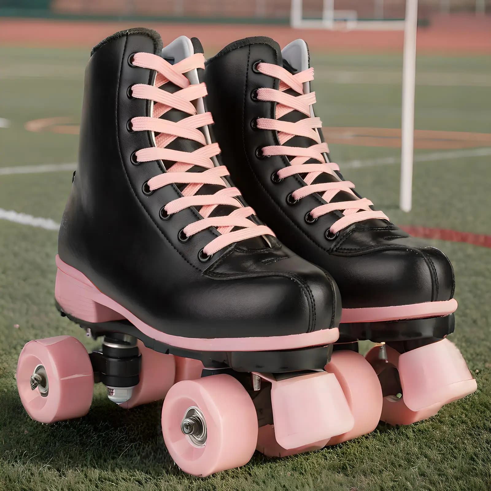 2025 Pattini a rotelle lampeggianti per adulti Pattinaggio all'aperto Formazione 35-40 Per le donne Doppia fila Quad Scarpe da skate 4 ruote Scarpe da ginnastica