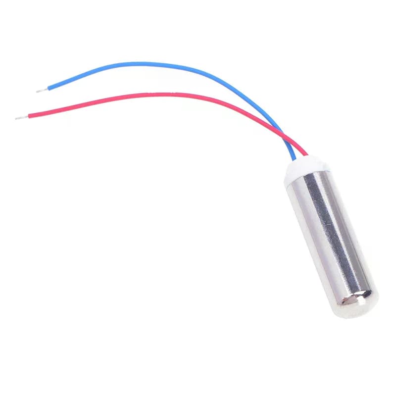 18000 rpm coreless DC motor with integrated vibration, waterproof, for electric brushes and toys, size 7x25mm