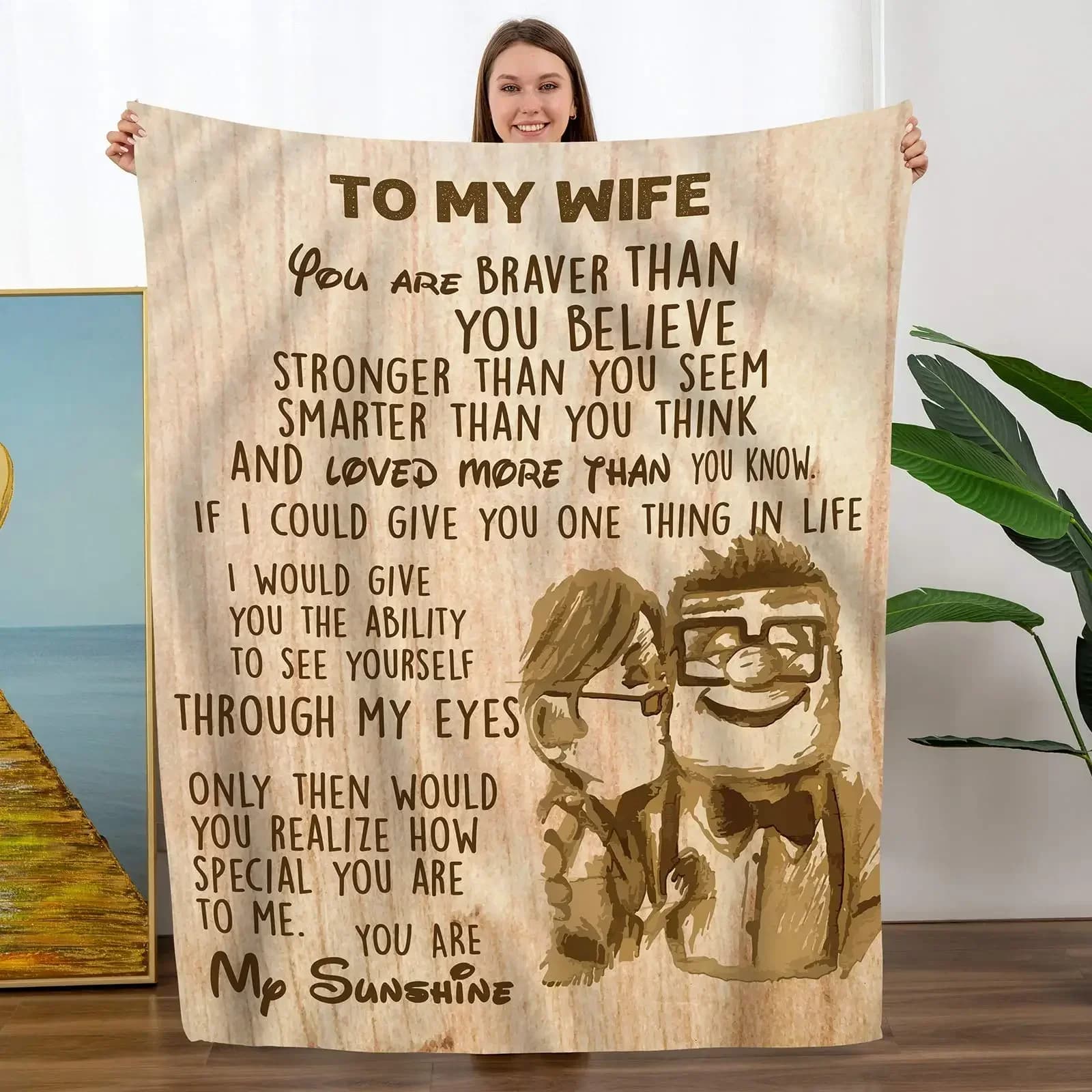 Regali per la Moglie, Regalo Romantico per il Compleanno di Matrimonio, Regalo da Marito per la Moglie, Regalo di Natale, San Valentino, Compleanno, Coperta