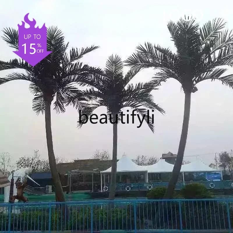 6239Artificial Indoor and Outdoor Large Tropical Green Plant Decorative Palm Tree Coconut Tree Potted Plant