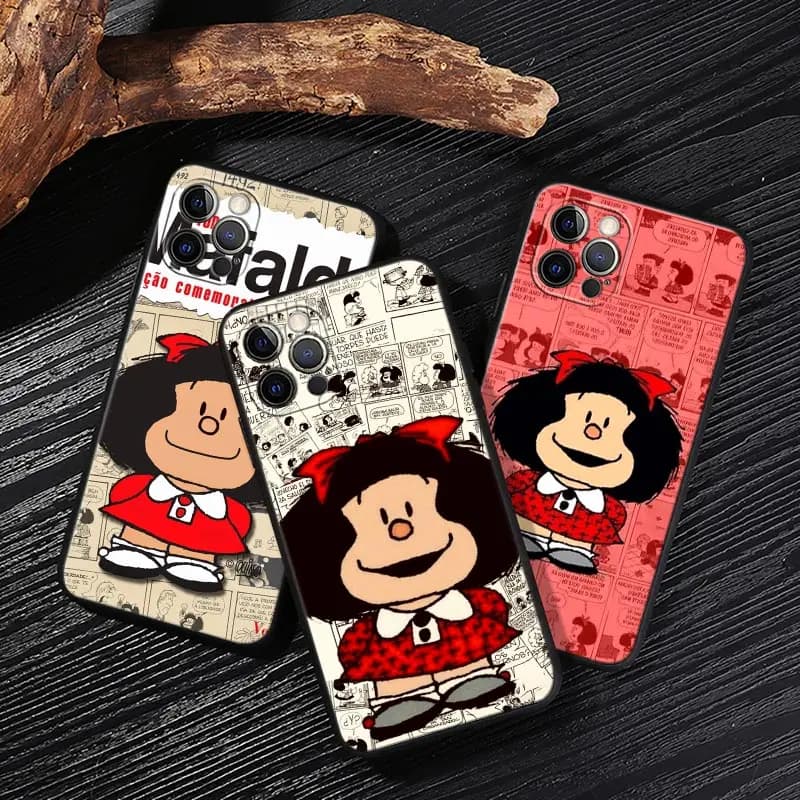 Protective Cover Morbida Mafalda Cartoon for iPhone 17 16 15 14 13 12 11 Pro Max Plus, Rear Case for iPhone 17 13 Pro 17E Air 16e