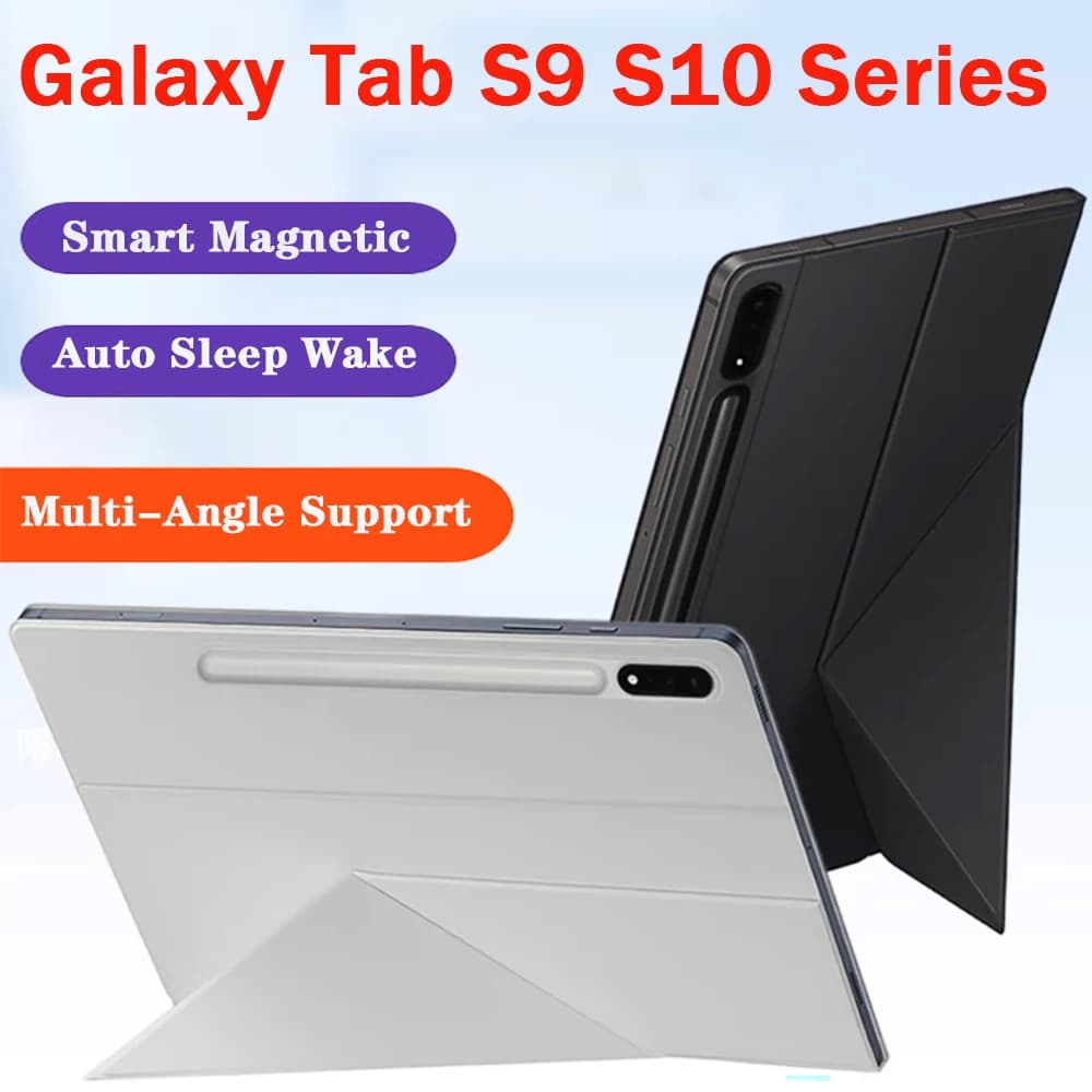 Custodia magnetica per Samsung Galaxy Tab S10 Plus Cover con supporto a due angoli per S9 FE con portapenne per S10 Ultra Auto Sleep Wake
