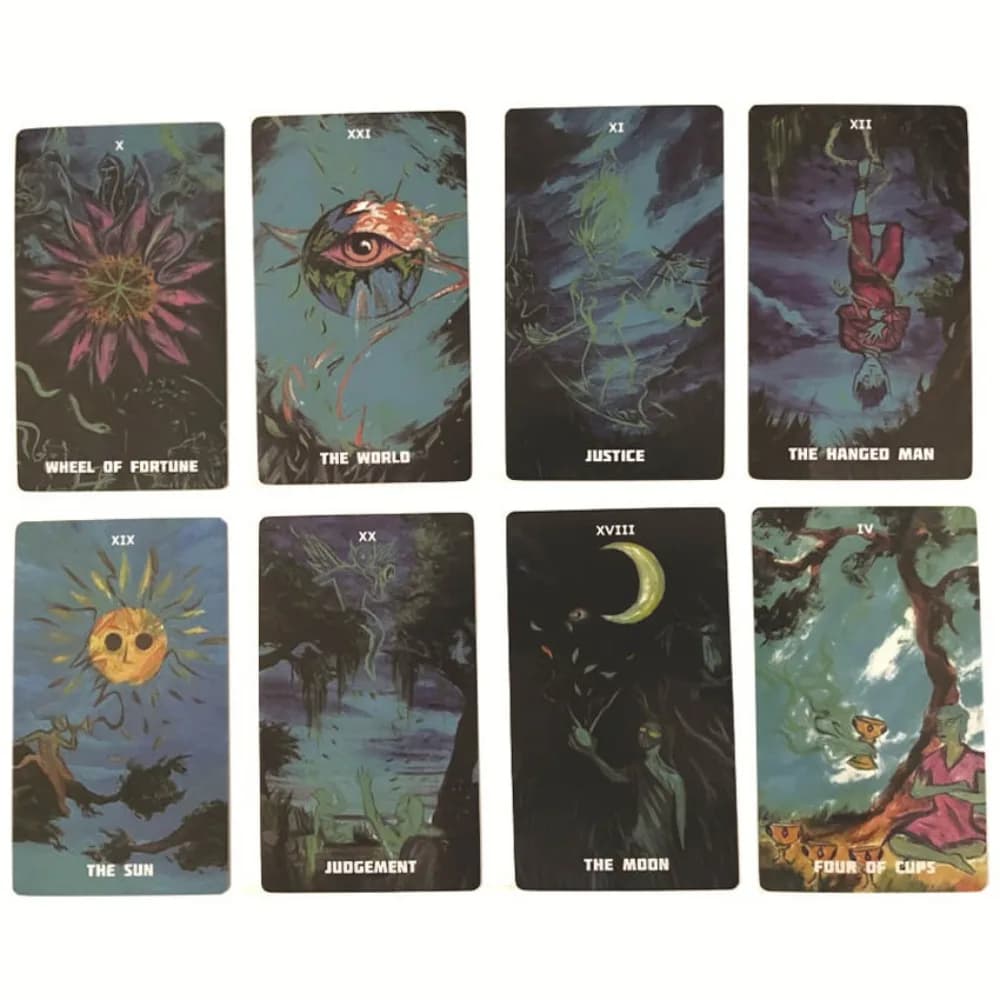 Giochi di carte manuali in carta con mazzo di tarocchi Vivid Spirit da 12x7 cm