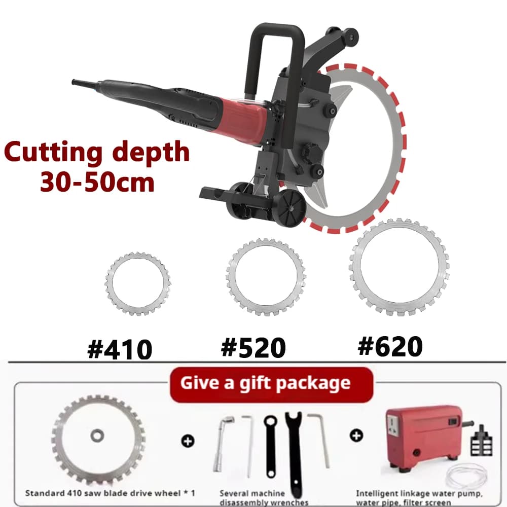 Sega circolare elettrica brushless 220-240V ad alta potenza per taglio a umido di cemento e muro, regolabile da 30mm a 60mm