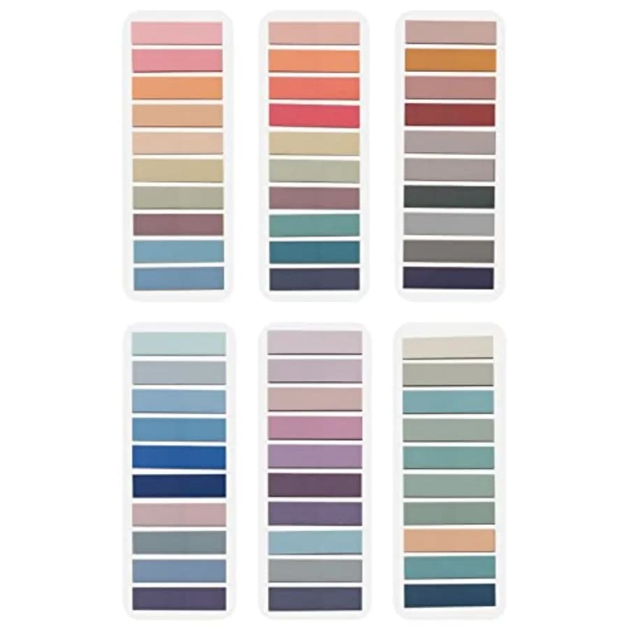 Segnapagina Adesivi Morandi, Etichette Adesive Colorate Scrivibili e Riposizionabili, Segnalibri a Striscia, Indici per Libri, Segnapagina