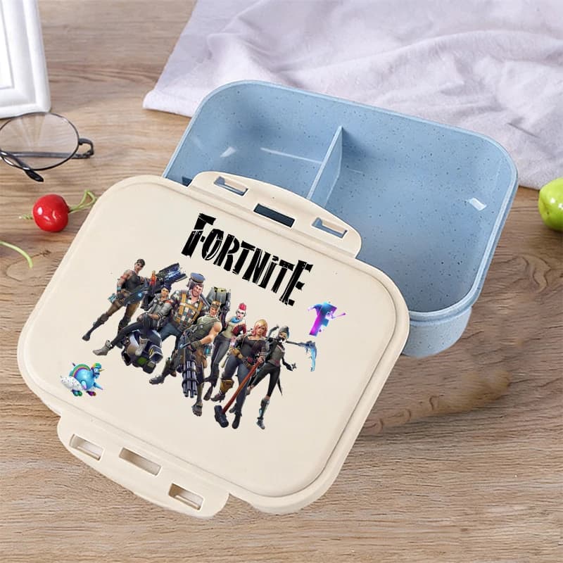 FORTNITE Lunch Box per Bambini e Bambine, Portatile, Kawaii Anime, Contenitore Ermetico Monostrato per Alimenti, Regalo per Studenti