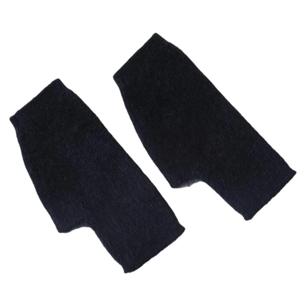 Fashion Soft Knitted Gloves Velvet Mink Cashmere Half Finger Gloves Wool Short Mittens Outdoor
