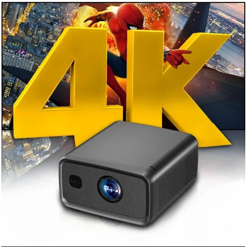 Proiettore LCD 4K con schermo massimo da 350 pollici, video 4K, sistema operativo Android 12, proiettore per home theater 4K.