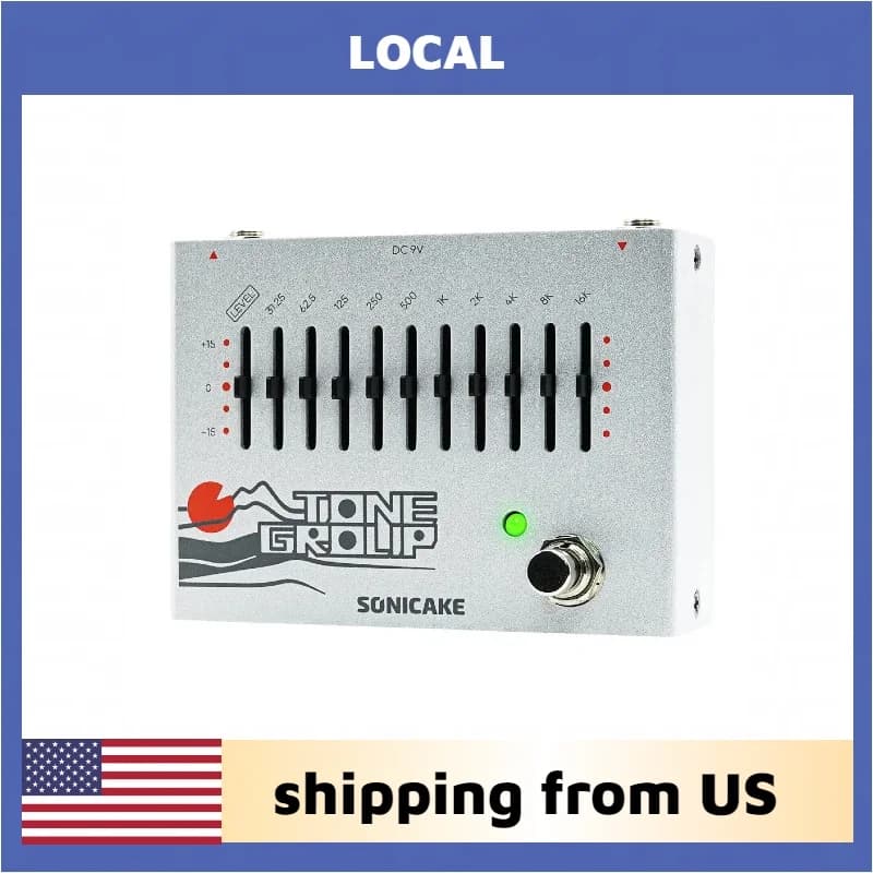 SONICAKE Equalizzatore EQ Locale per Chitarra, Pedale Effetti, Gruppo Tono a 10 Bande, Spedizione dagli USA