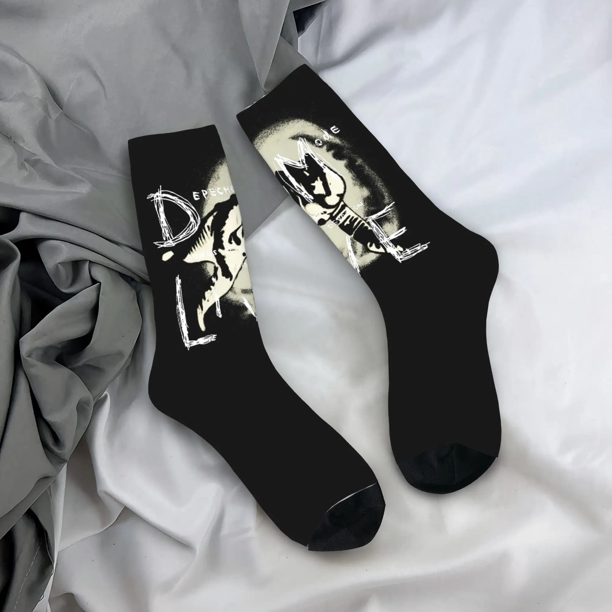 Custom Electronic Rock Depeche Cool Mode Dress Socks Men's Women's Warm Fashion Novelty Crew Socks