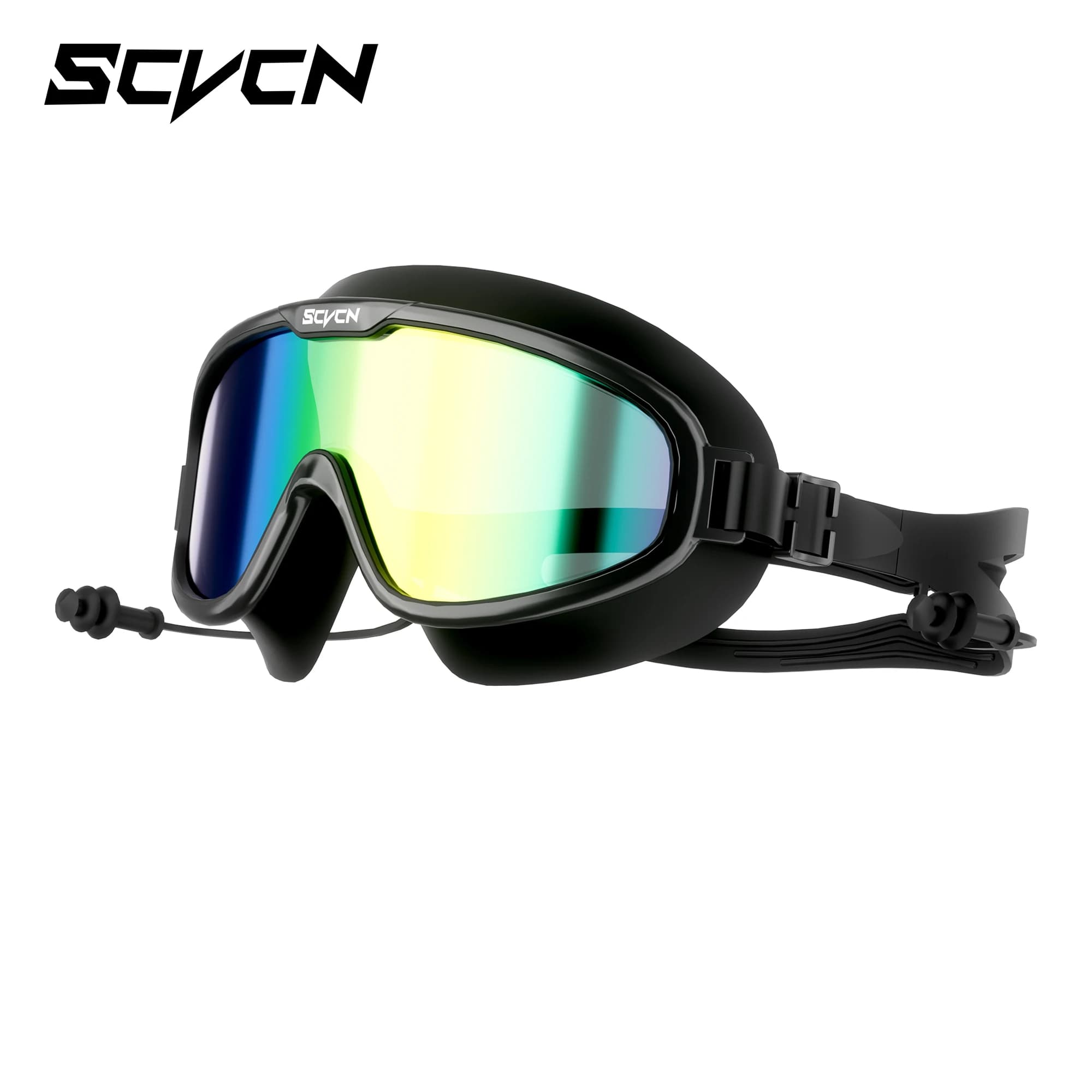 SCVCN New Swimwear Anti-fog Eyelets Swimwear Adjustable Strap At UV400 Professional Estate Waterproof Glasses Surf Beach
