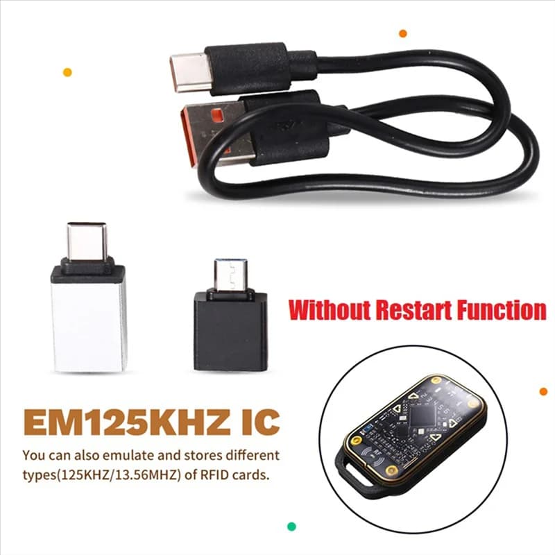 B27B Chameleon Ultra 125K 13.56M RFID Smart Chip Reader Kit Polling automatico NFC Duplicatore Smart Card Emulatore ID IC Card Decodifica
