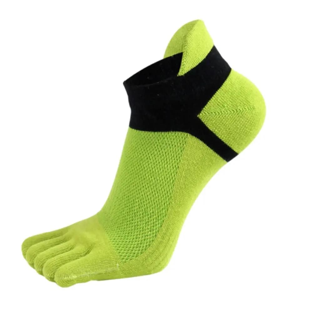 1 Pair of Hosiery EU36-40 Five Finger Socks Mesh Cotton Five Toe Socks Anti Friction Breathable No Show Ankle Socks Walk