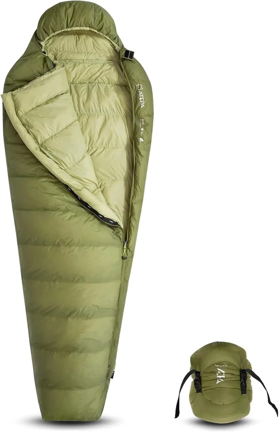 Pelo Mummia 450 Down for Adults, 0 Gradi 700FP Ultralight for Cold climates, Camping and Hiking