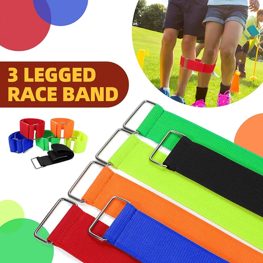 Corda elastica per gare a tre gambe, attività all'aperto, allenamento di lavoro di squadra per bambini e adulti, regali divertenti per il team building