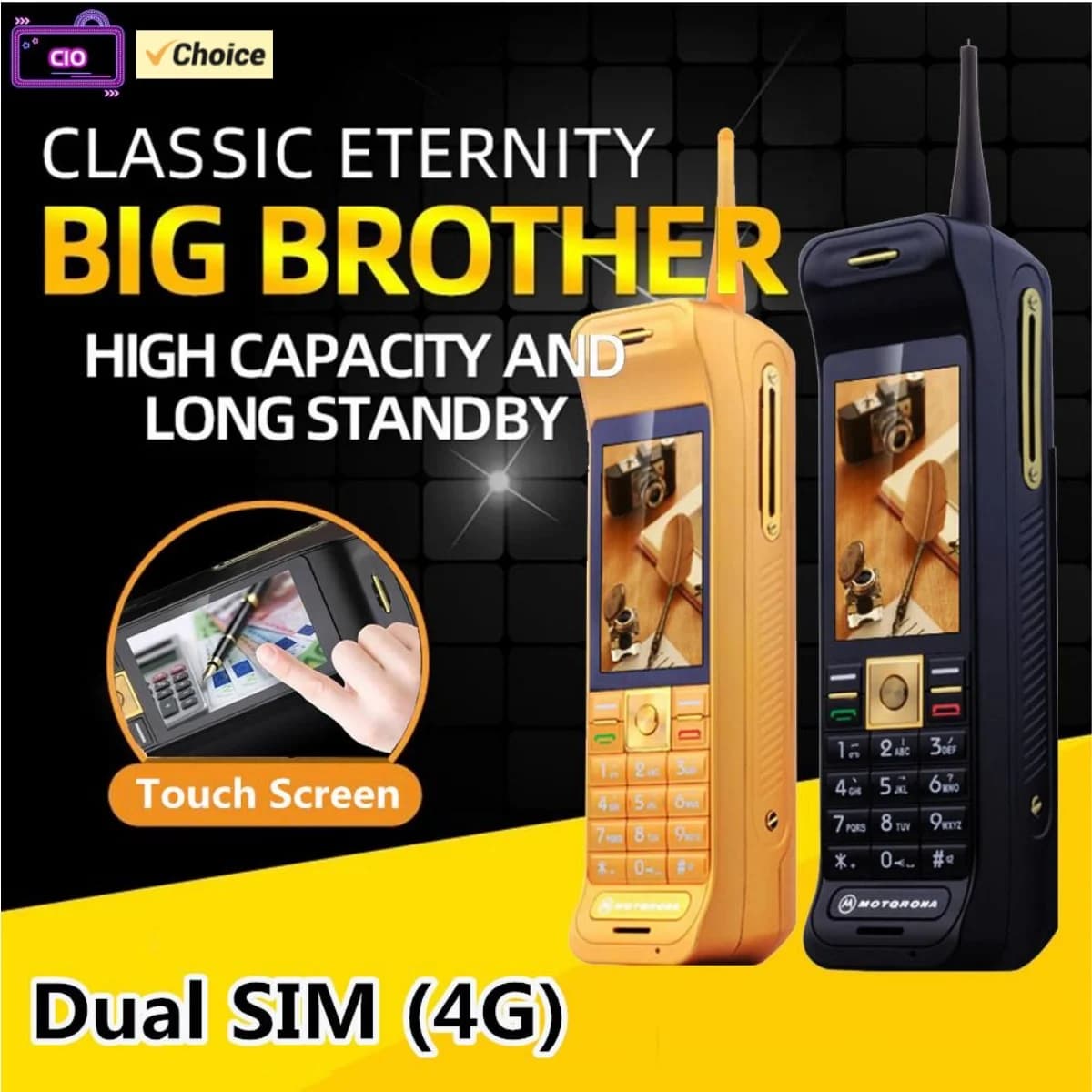 C10 Big Brother LTE 4G Touchscreen Telefono cellulare Standby super lungo 2.6 pollici Doppia scheda SIM Telefono cellulare sbloccato con voce forte