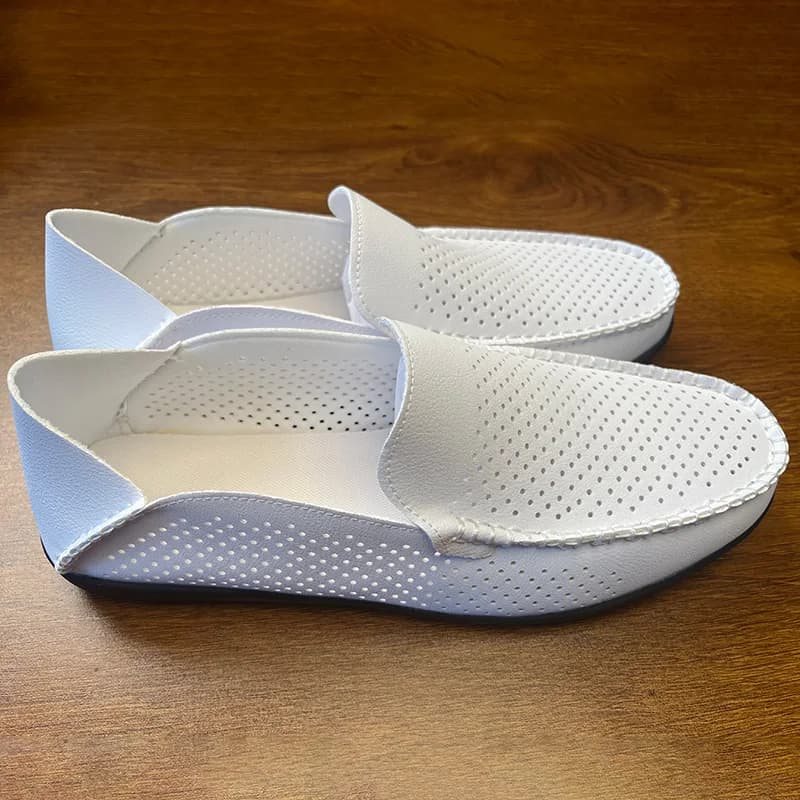 New men's fashionable soft and comfortable lazy one-pedal loafers beanie shoes microfiber men's casual small leather shoes