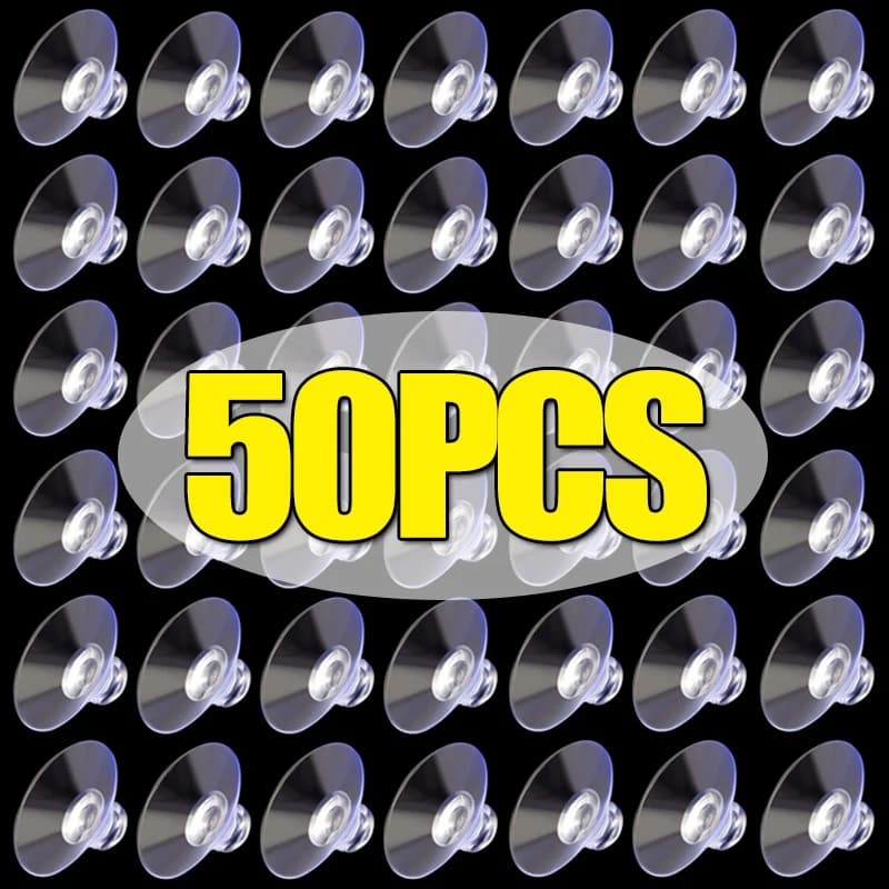 1/50pcs Ganci a ventosa trasparenti Potenti ventose a vuoto Gancio a muro Cucina Bagno Finestra dell'auto Appeso a parete Supporto appendiabiti