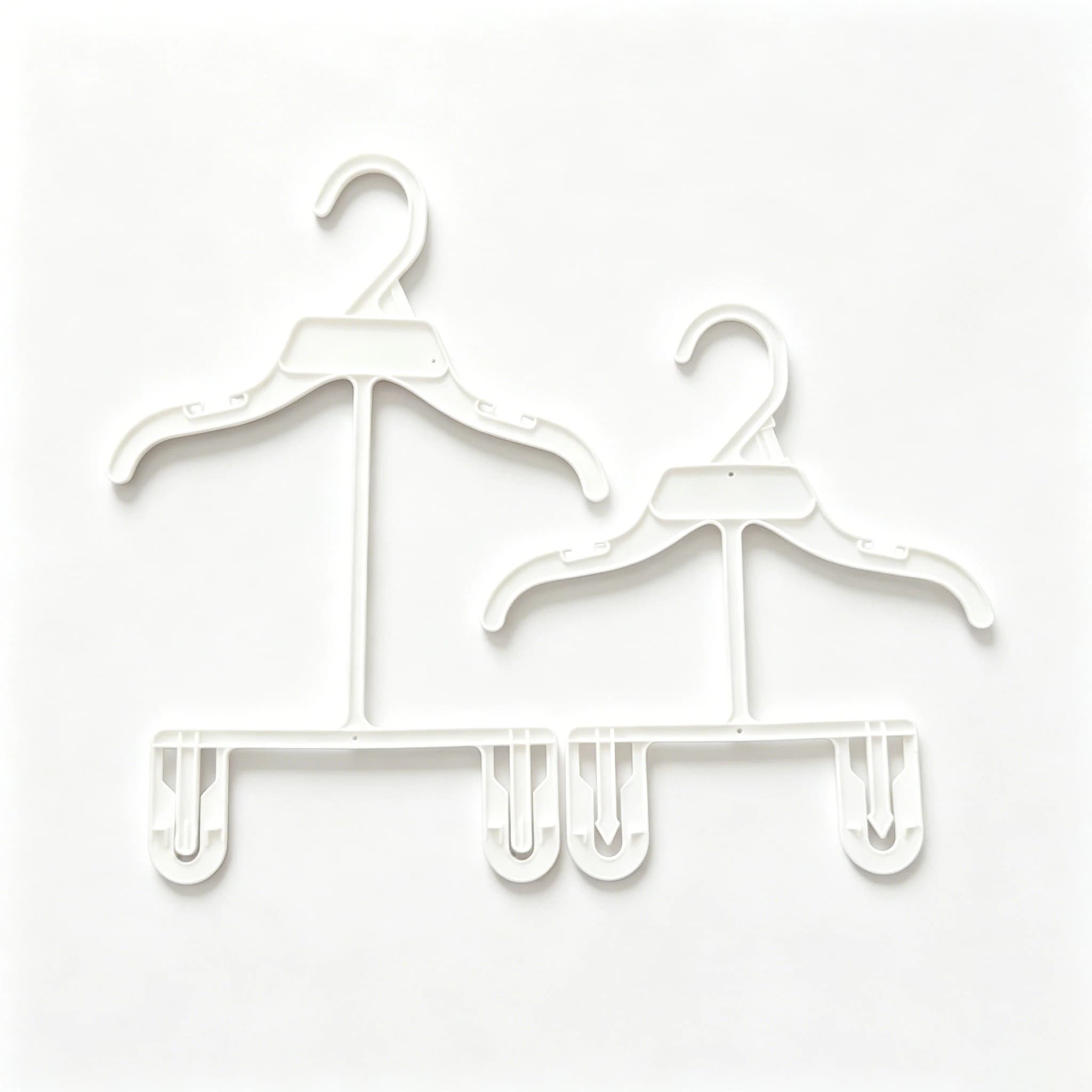 10 pcs Children's Plastic Suit Hanger Kids Baby Rompers Hangers Toddler Clothes Infant Boy's Girl's multi Tier Plastic Hanger