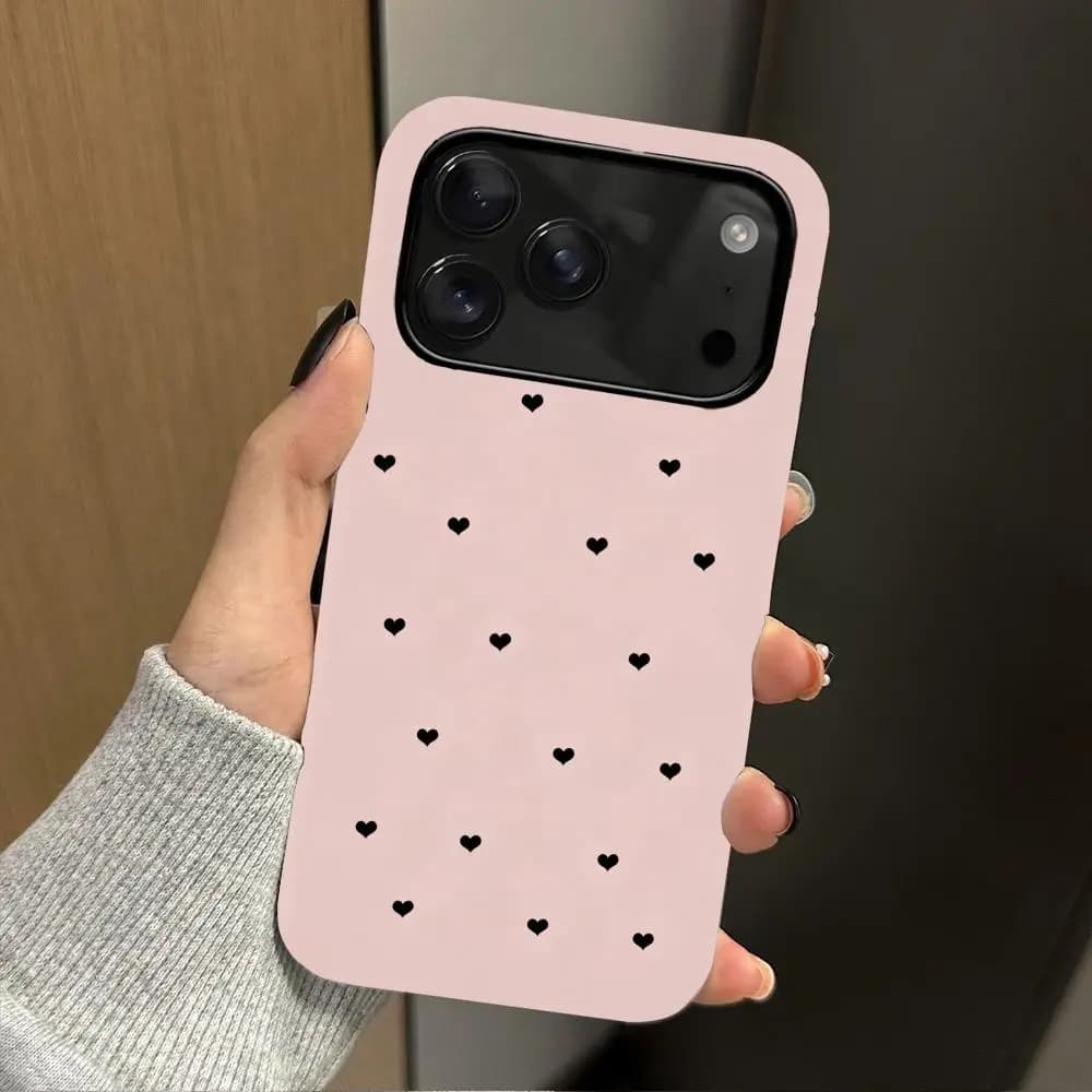Foundation make-up Black Heart Two in One Phone Case for iPhone 17 16 15 14 13 12 11 Pro/Max/Plus Fall proof and Shock proof