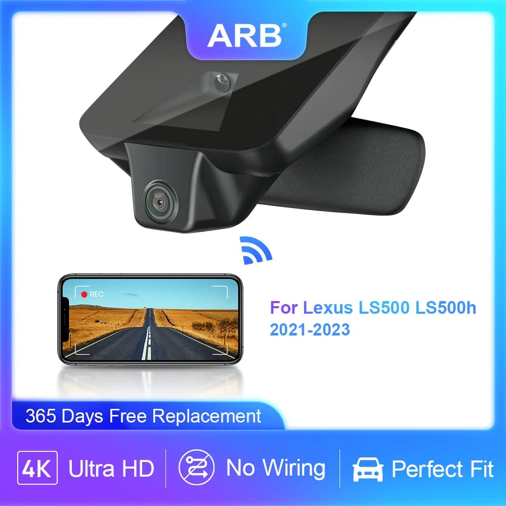 For Lexus LS LS500/LS500h 2021-2023 4K 2160P Dashcam, ARB OEM Look Car Video Recorder with WIFI Connection, G-Sensor