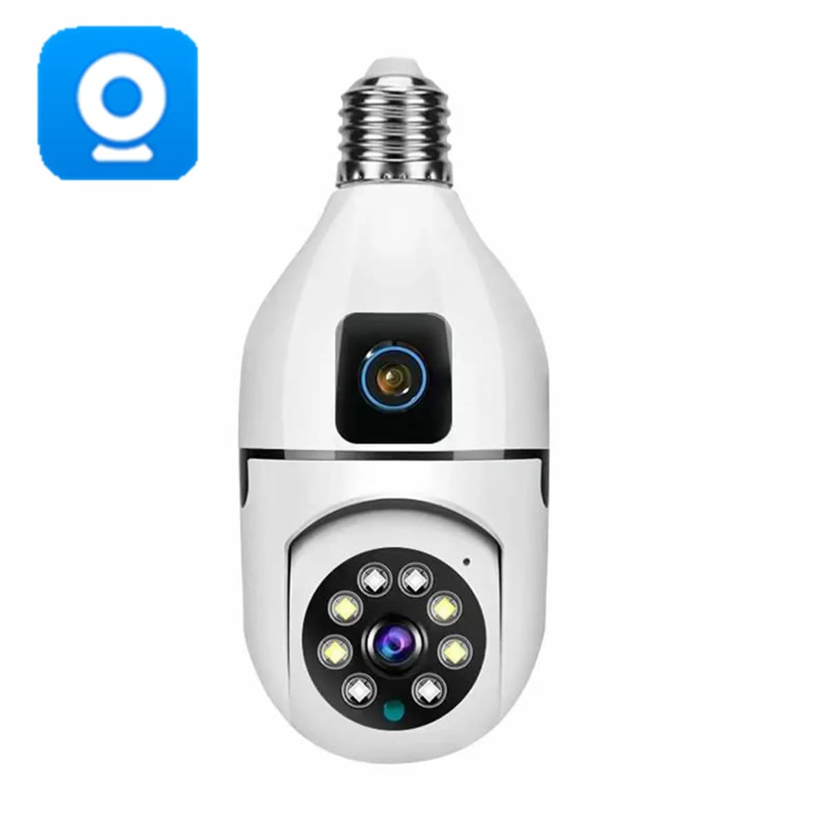 4MP V380/Yoosee Doppia Lente E27 Testa Della Lampada Presa di Colore Senza Fili PTZ IP Dome Telecamera Citofono di Sicurezza Domestica CCTV Baby Monitor