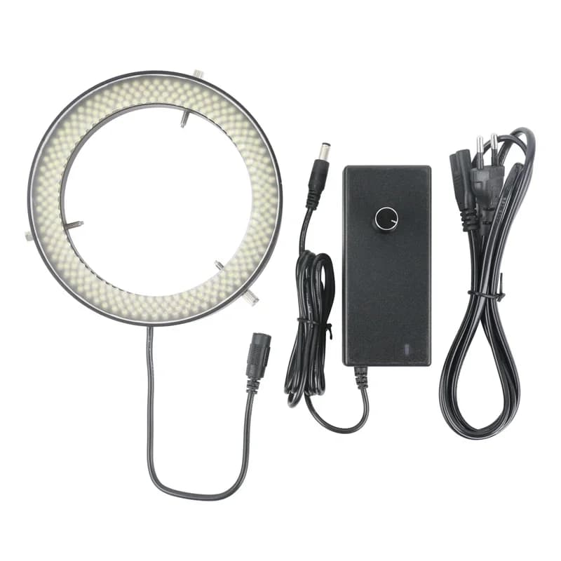 288 pz Lampada ad anello a LED 24 W 6500 K di grandi dimensioni Installa diametro massimo 135 mm Illuminatore a luce riempito per microscopio Sorgente luminosa visiva industriale