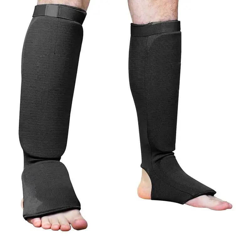 Taekwondo Training Protezioni per il supporto delle gambe Spugna Parastinchi da boxe MMA Collo del piede Protezione per la caviglia Protezione del piede Kickboxing Pad