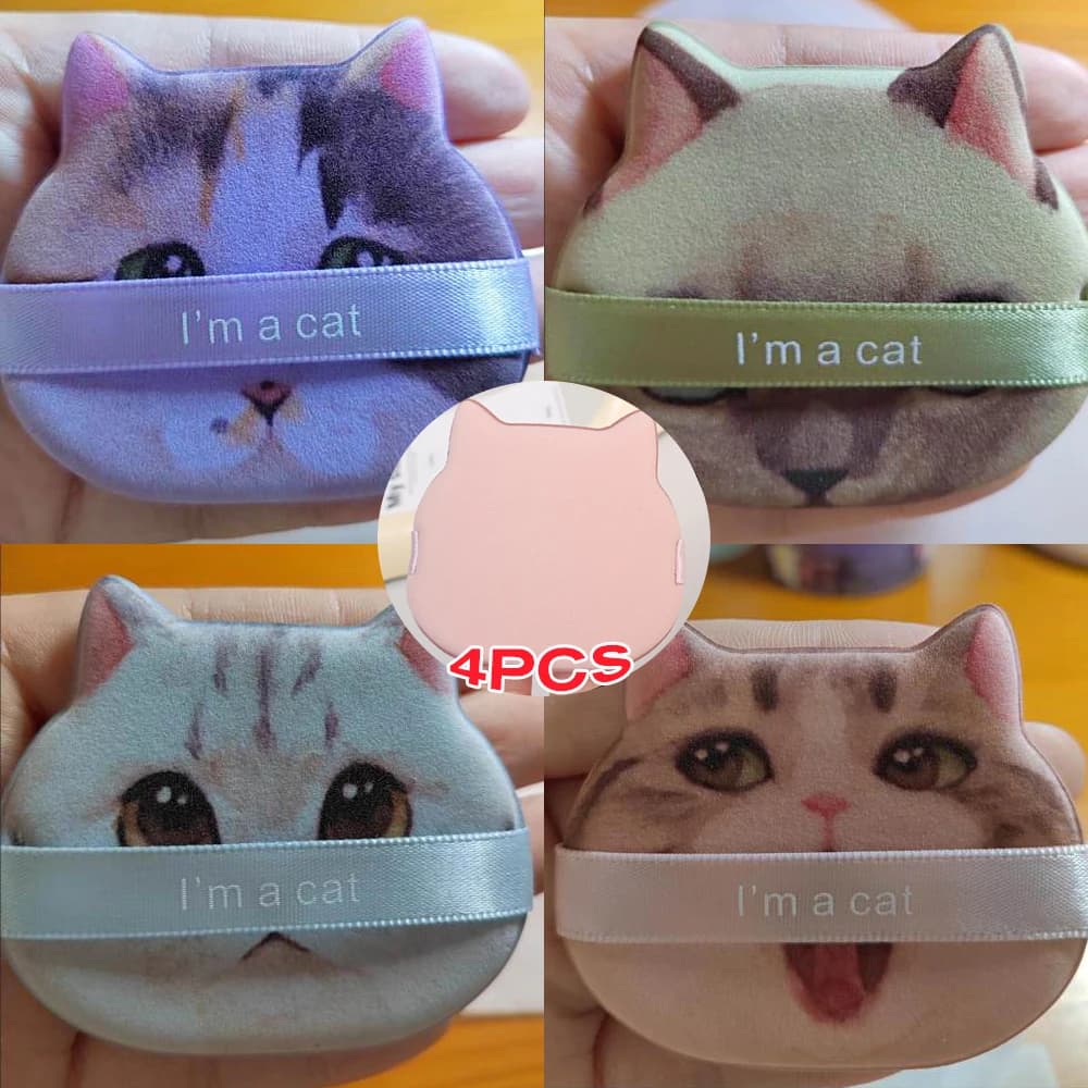New cat air cushion breath of non-lattice hydrophilic powder face body powder background sponge wet use dry cosmetics breath