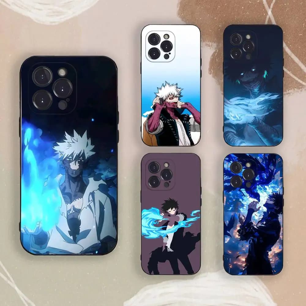 Cover per iPhone Anime My Hero Academia Dabi in TPU morbido e delicato sulla pelle per modelli 17, 16, 15, 14, 13, 12, 11, Pro, MAX, Plus