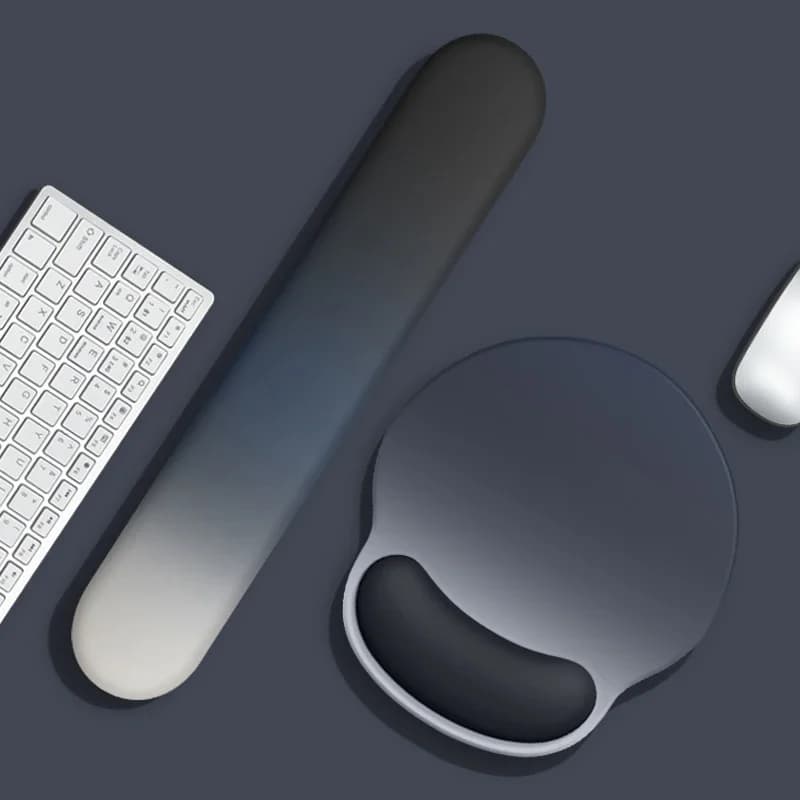 ftvae Tappetino per mouse con supporto per il polso con supporto per il polso, tastiera ergonomica per mouse per computer con base in silicone antiscivolo