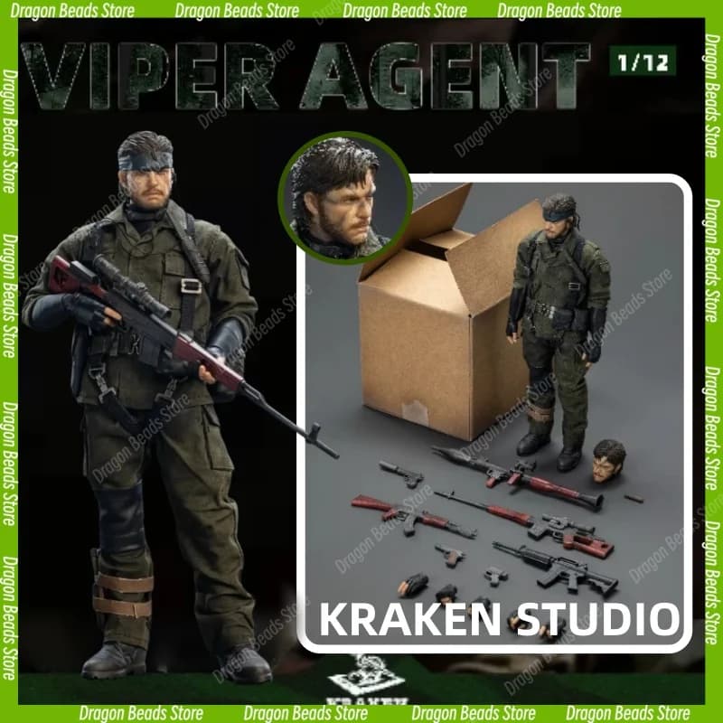 【Disponibile】KRAKEN STUDIO Viper Agent 1/12 Collezione regalo di figure di soldati mobili in scala 1/12