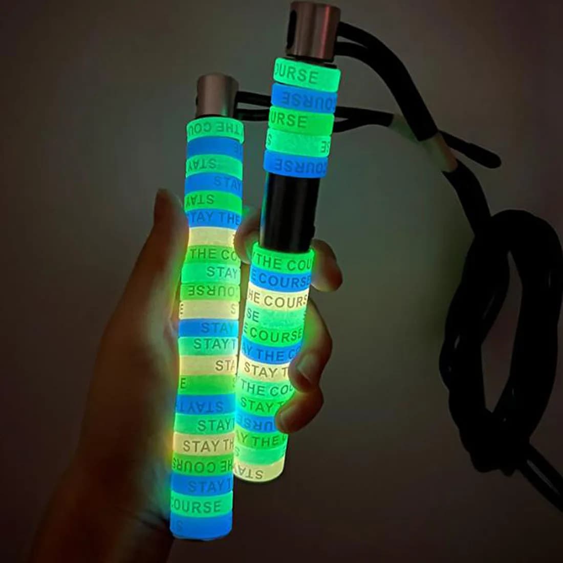 Fishing Rod Silicone Handle Band Anti Slip O-shaped Ring Handle Grip Fix Ring Luminous Silicone Band Finger Rings
