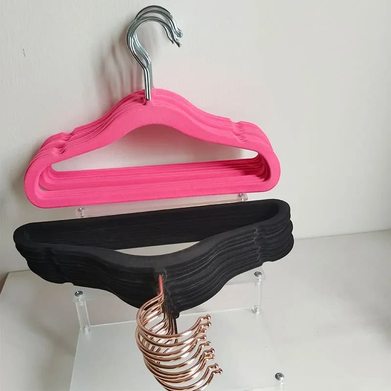 10 pezzi vestiti appendiabiti in velluto antiscivolo floccato pantalone gonna appendiabiti guardaroba salvaspazio Organizer appendini per bambini bambini 30cm