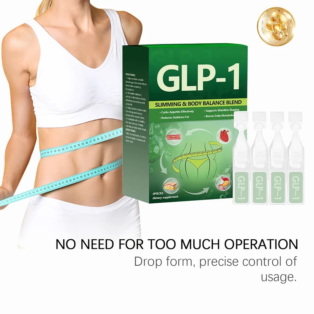 Glp-1 Slimming Body Balanced Blends Supplement Liquid Drops Fat Burning Drops for Weight Loss Herbal Weight Loss Body, for Adults