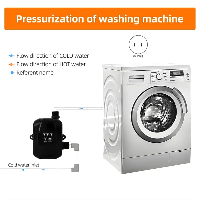 B62B-Pompa booster pressione acqua domestica 24V Doccia automatica Booster pressione acqua scaldabagno pompa doccia US-Plug