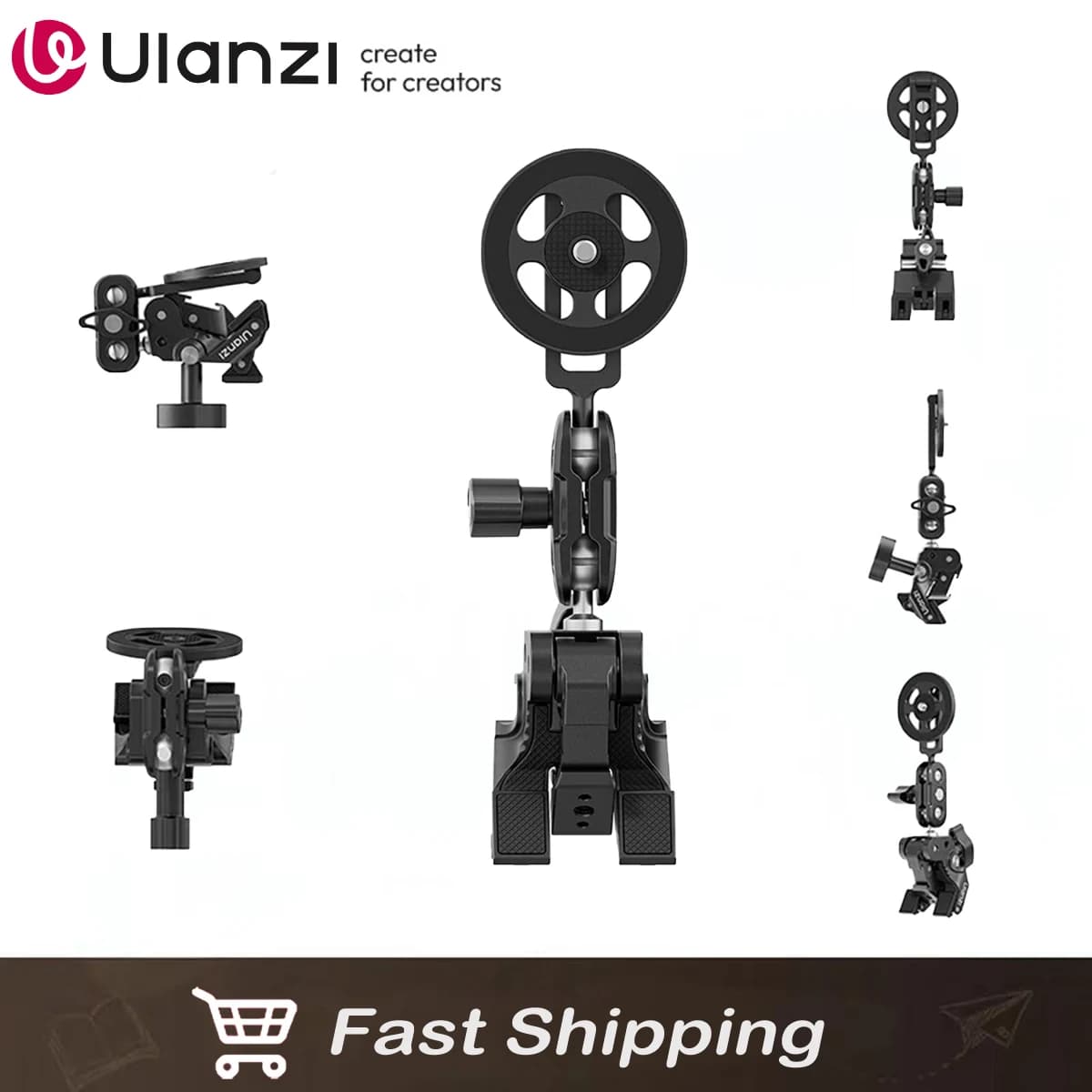 Original Ulanzi EA03 Super Clamp Magnetic Mount Kit with 360° Ball Head for Smartphone Cycling Outdoor Hiking