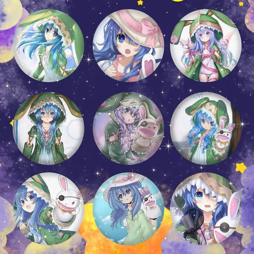Spilla in latta Anime Date A Live Yoshino, distintivo iconico fatto a mano per decorazione di zaini e vestiti